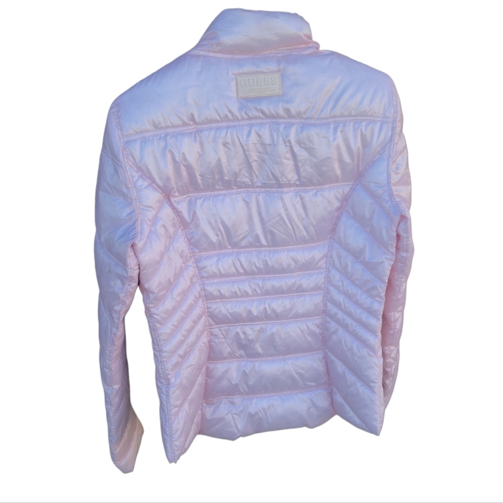 Guess Janis Reversible Jacket Light Pink Size Medium Low Key Pink - Picture 3 of 9